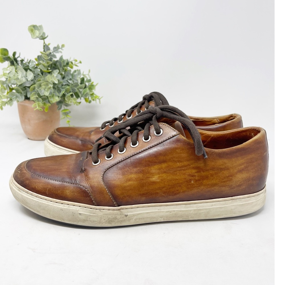 Magnanni Tobacco Leather Trainers